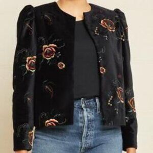 Beautiful Velvet Embroidered Marjorie Jacket from Amour Vert